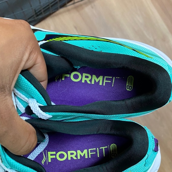 Saucony Ride 15 “Cool Mint Purple Volt Black White” Size 10.5 - Picture 16 of 17